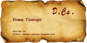 Doma Csenge névjegykártya